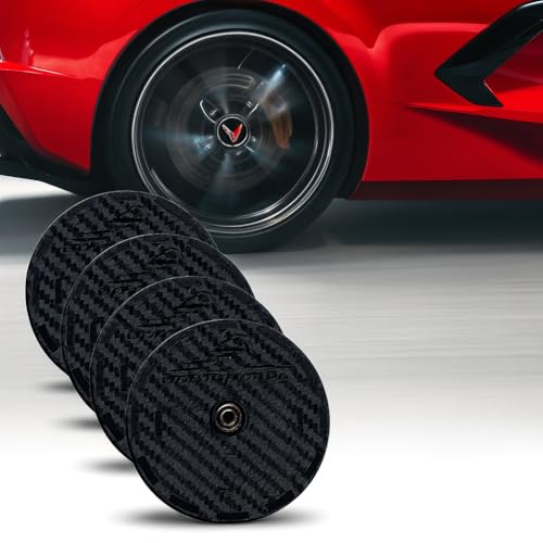 SR1 USA C8 Corvette Floating Center Caps - Self Leveling Spinning Hub 