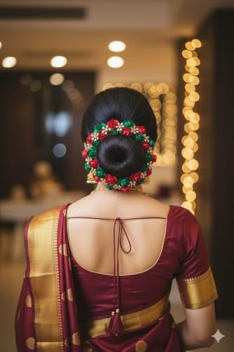 Image of Majik Bun Decoration Hair Gajra For Women And Girls Wedding, Party Hair Decoration Hair Accessories (M10)
