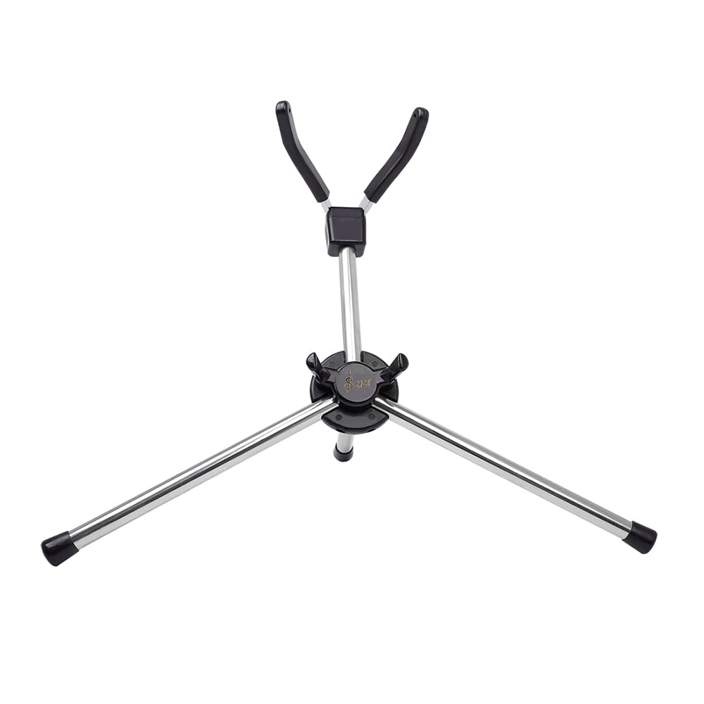Btuty Sopran Saxophon Ständer Faltbarer Saxophon Metall Bodenständer Halter mit Tragetasche