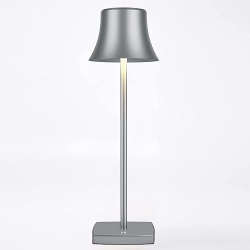 Sikevht Lámpara de mesa inalámbrica lámpara de escritorio LED inalámbrica recargable 5000 mAh luz de mesa portátil funciona con pilas 3 colores de