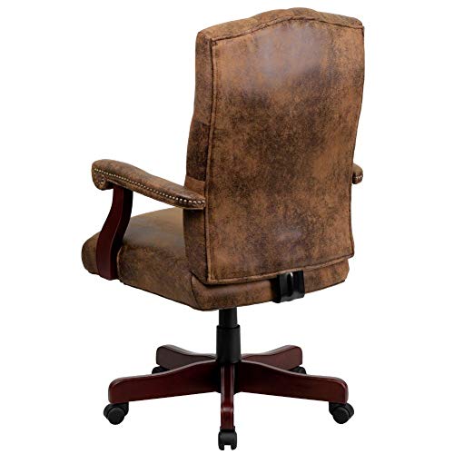Flash Furniture Bomber Brown Classic Executive Swivel Office Chair With Arms #TOP5