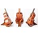 TIHOOD Wooden Ukelele Stand Holder Musical Instrument Stand Concert Portable Wood Stand for Small Guitar, Violin, Banjo (Brown)
