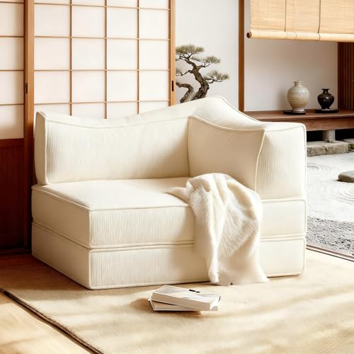 MBBTAG ソファーベッド セミダブル 折りたたみ リクライニング コンパクト設計 カウチソファ 座椅子ソファー 組立て不要 完成品 圧縮梱包 軽量 高反発ウレタン 65D密度 洗える取り外し可能カバー ローソファ フロアソファ 一人暮らし ワンルーム