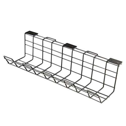 UPKOCH Sob a Mesa Bandeja de Gerenciamento de Cabos Cabo De Fio De Metal Cesta De Rack de Armazename