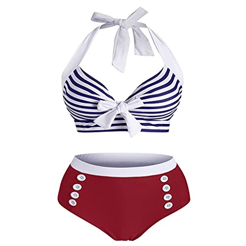 Tankini rayé noué CLSDRZC idéal pour vos journées plage et piscine