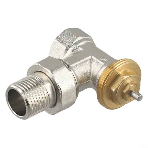 Válvula de radiador termostática Válvula reguladora de rosca de latón M30x1.5mm Válvulas de radiador de esquina(DN15)