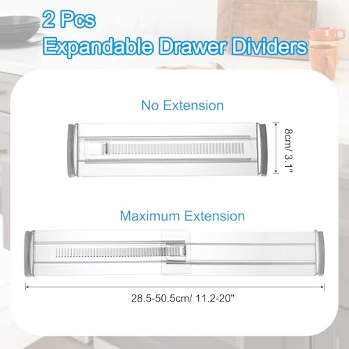 Adjustable Expandable Drawer Dividers - 2 Pack for Organizing - Image 2