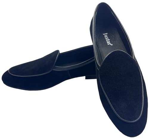 Image of Justar Women's Leather Penny Loafers Slip on Dress Flats Shoes for Women