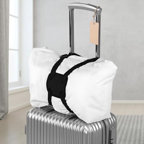Alças elásticas pretas ajustáveis para bagagem: Ideal para adicionar uma bolsa extra à sua mala para simplificar a viagem