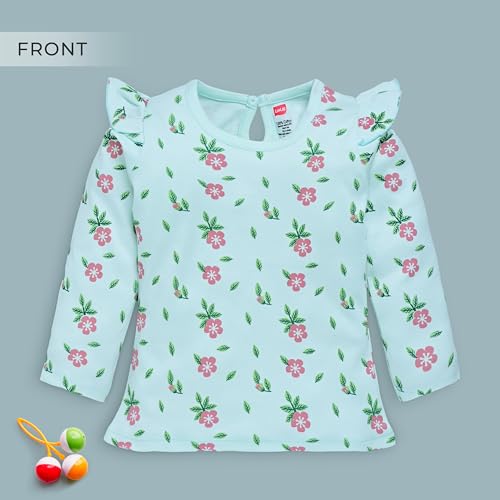 Image of LuvLap Baby Girls 100% Cotton Full Sleeve Girls Top, Pack of 02