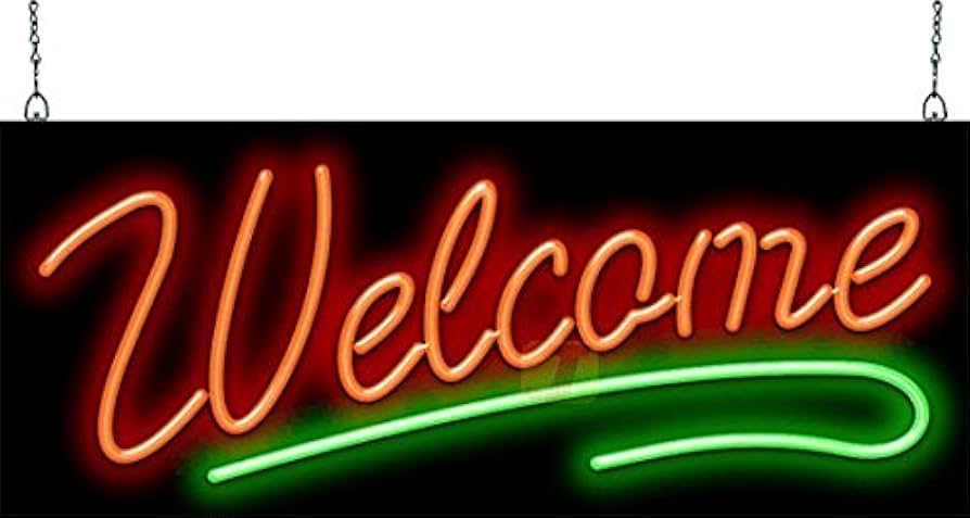 ネオンライト　Welcome Welcome Neon Sign - Amazon.com