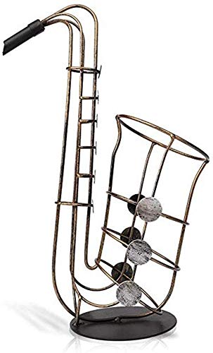 Soporte de vino de hierro forjado plegable miniatura 7