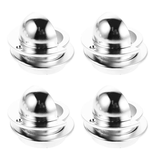 PACKOVE Inserto de Portería para Futbolín 8 Piezas Cromadas Plata 2 Orificios para Montaje, Copa de Entrada y Plato de Canaleta para Mesa de Futbolín, Accesorio de Repuesto para Juegos