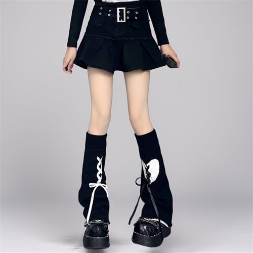 Image of Goth Leg Warmers Women Japanese Gothic Y2k Harajuku Grunge Emo Punk 80s