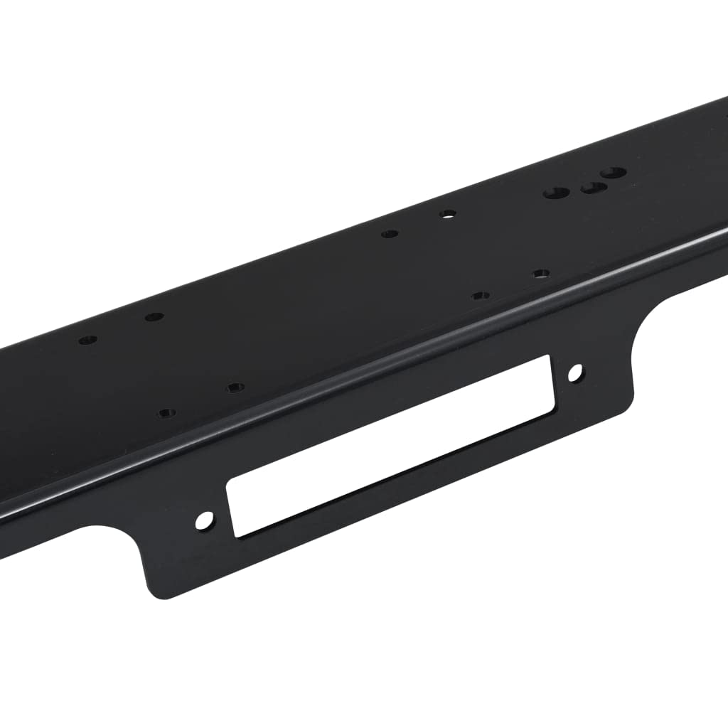 vidaXL Placa Montaje Cabrestante Eléctrico Base Soporte Universal Acero Sistemas Tracción Elevación Cargas Coches Barcos Remolques Motos 5440 kg Negro
