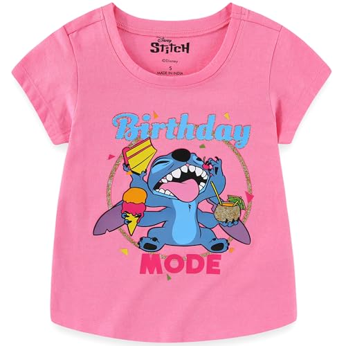 Disney Lilo and Stitch Girls 3 Pack Short Sleeve T-Shirt for Little to Big Kids