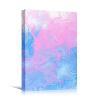 Canvas Wall Art Liquid Abstract Colorful Decorative Elements Mixed Media Multicolor Swirly - 12x18 inches