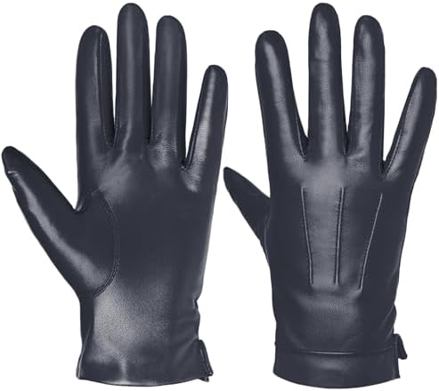 Gants Au Poignet En Cuir De Mouton Noirs Pour écran Tactile | En Stock! | Salt & Hide
