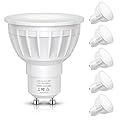 LOHAS GU10 LED Light Bulb, 5.5W(50 Watt Equivalent), Dimmable, Daylight White 5000K, 500 Lumen, MR16 GU10 Base Bulbs, 120° Flood Beam for Track Lighting, Kitchen, Range Hood, Living Room, 5-Pack