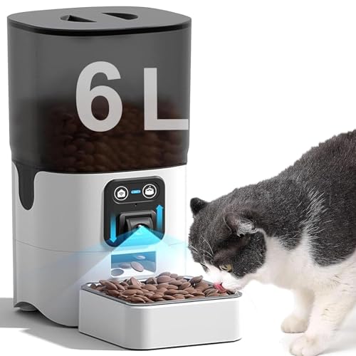 ALIMENTADOR AUTOMÁTICO PARA CÃES COM CÂMERA,ALIMENTADOR DE VÍDEO HD 1080P 2.4G WIFI PARA GATOS E CÃES