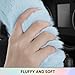 Road Comforts Steering Wheel Cover, Fluffy Car Wheel Covers for Women/Girls/Ladies，Soft Wool Fur Steering Wheel Protector, Universal 14 1/2 inches to 15 inches - Blue