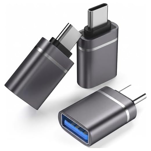 USB C to USB Adapter 3-Pack USB C Male to USB 3.0 Female Adapter, Type C to USB A Adapter USB Hub Splitter for Laptop Tablet Phone, Black