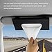 HZAZF Car Tissue Holder, Upgraded Version Hanging Tissue Holder in Car, Premium PU Leather Car Napkin Holder for Universal Auto, Easy Use (Black)