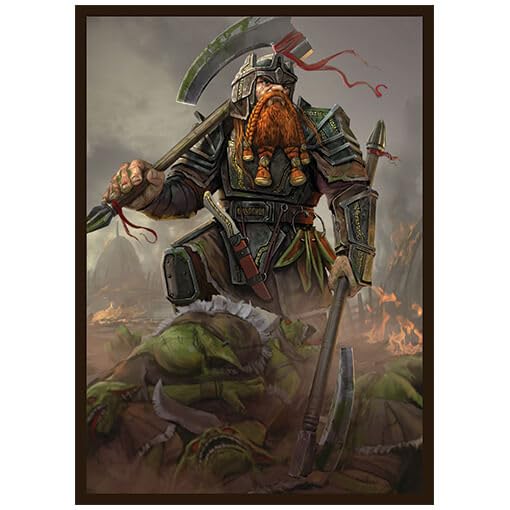 Fantasy North - Dhurigan - The Goblin Foe - 100 Textured Matte TCG Card Sleeves - Fits Magic MTG Commander Pokemon and Other Card Games - Playing Card Sleeves