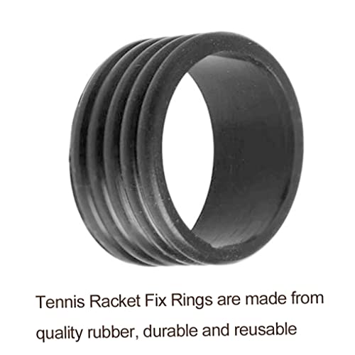 2pcs Tennisschläger Fix Ringe Gummi -Griffbänder Übergreifende Beschützer für Squash -Schläger Schwarz - Image 7