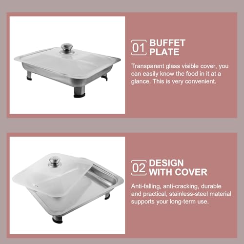 Plateau de service pour buffet rectangulaire idéal pour barbecue et réception - 6