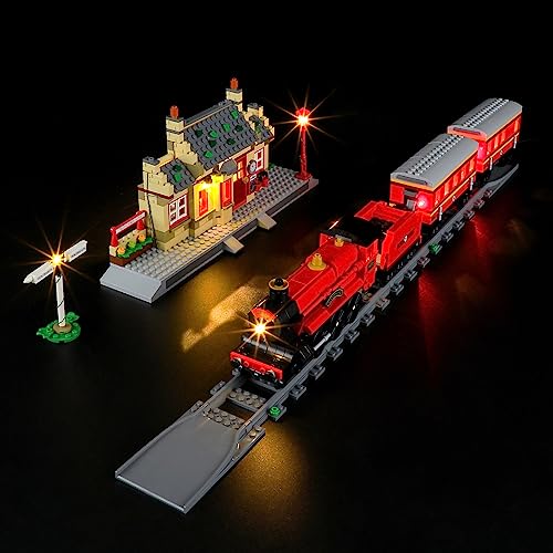 Image of BRIKSMAX LED Light for Lego Hogwarts Express & Hogsmeade Train Station - Compatible with Lego Harry Potter Building Blocks Model 76423 - 1 Count
