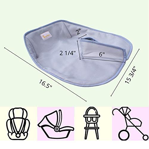Child Car Seat Protector, Crash And Flammability Tested, Waterproof Anti Slip Piddle Pad For Infant Child Carseat, Booster, Stroller, Dining Chair (Gray) #TOP4