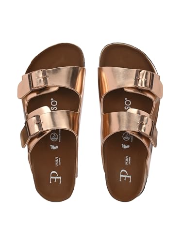 Image of EL PASO Leather Fashion Sandals Casual Platform Heels Wedges Cork Sole Sandal for Women & Girls