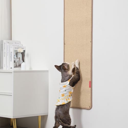 Alfombra Rascadora para Gatos Wall Scratcher COOLEX CWC01 66.93x13x0.32 inch Marrón