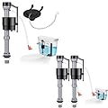 Teviora Universal Toilet Flusher Replacement Kit, Water-Saving & Height Adjustable Fill Valve, 2-Inch Flapper
