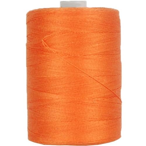 Image of ThreadArt Cotton Quilting Thread, 1000M 50 /3, Orange 109 | Long staple cotton thread for quilting, sewing and serging. Low-lint, smooth thread for clean stitches and strong seams.