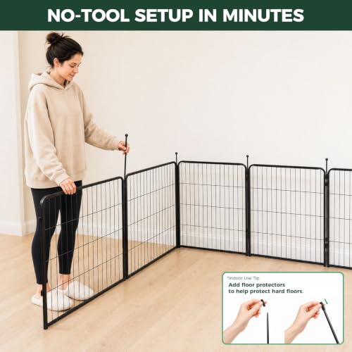 Image of FXW Rollick Dog Playpen, Indoor, Yard & RV Camping, 32 inch H, 8 Panels