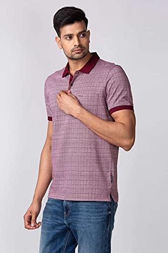 Buy Van Heusen Mens Regular Fit Textured Polo T-Shirt ...