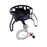 ARC Propane Burner, 4129S Cast Iron Propane Stove, 200,000 BTU Gas Cooker with 0-20 PSI CSA...