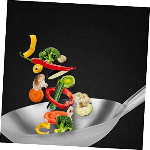 Wok chino de acero inoxidable con mango resistente al calor miniatura 7