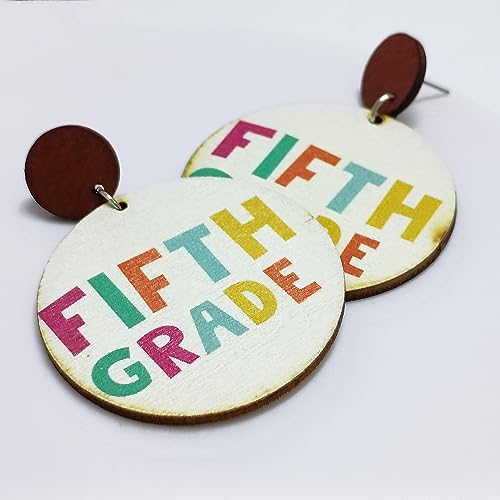 Blue Drop Teacher Earrings - Cute Wooden Dangle for Grade Welcome Back to School - Appreciation Jewelry Gifts2