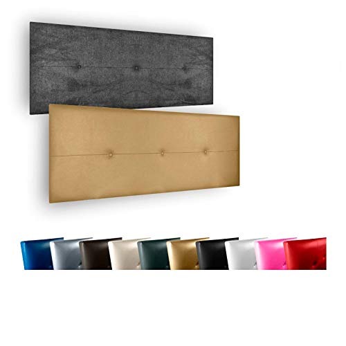 Cabecero de Cama Modelo Valencia tapizado en Polipiel Azahar.para Cama de 180 (Medidas 190x50x5).Color Blanco.Pro Elite.