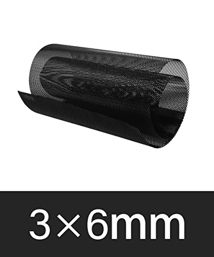 Aociska Universal Car Grill Mesh, 40"X13" Aluminum Alloy Expanded Metal Sheet,Automotive Grille Insert Bumper, Metal Screen Car Grille,Fit For Car Bumper,Body Kit(3 * 6Mm) #TOP6