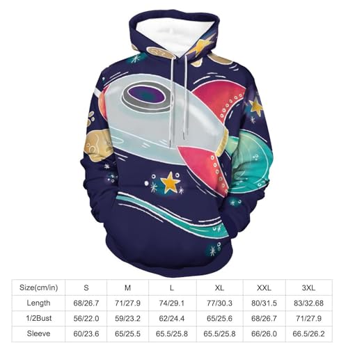 Sweat à capuche fusée spatiale UMENG pour vos soirées décontractées - 2