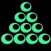 10 Pieces Glowing Googly Wiggle Eyes Self Adhesive Googly Eyes Glow in The Dark Large Glowing Wobbly Eyes Stick on Dolls Toys for Crafting Peel Stick Craft Eyes for Children Kid DIY Craft Arts, 40 mm