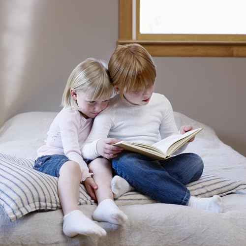 Rambutan Kids Comfort Seam Plain Color Rayon made from Bamboo School No Show Low Cut Ankle Socks (3 Pack)3