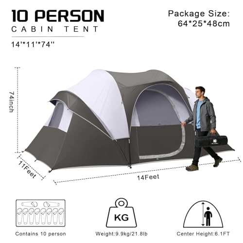 Carpa para 10 personas HG, tipo iglú, fácil armado miniatura 2