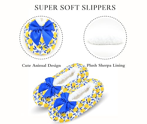 Image of Keyela Women Cozy Warm Slipper Socks, Non Slip Gripper Indoor House Socks | Soft warm cozy fabric, gripper anti-slip bottom for bedroom, lounge and all indoor daily use
