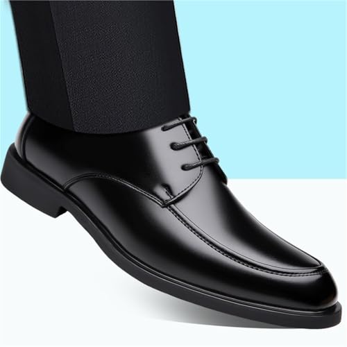 Men's Lace up Derby Dress Shoes Genuine Leather Business Formal Comfortable Soft Stylish Office Wedding Work Footwear2