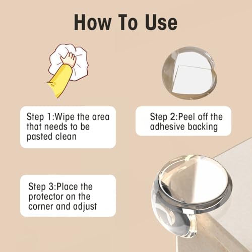 Image of 24 Pack Corner Protector Baby, Table Corner Protectors for Furniture, Table Corner Covers Baby Safety, Furniture Edge Bumpers, Transparent Round Corner Covers